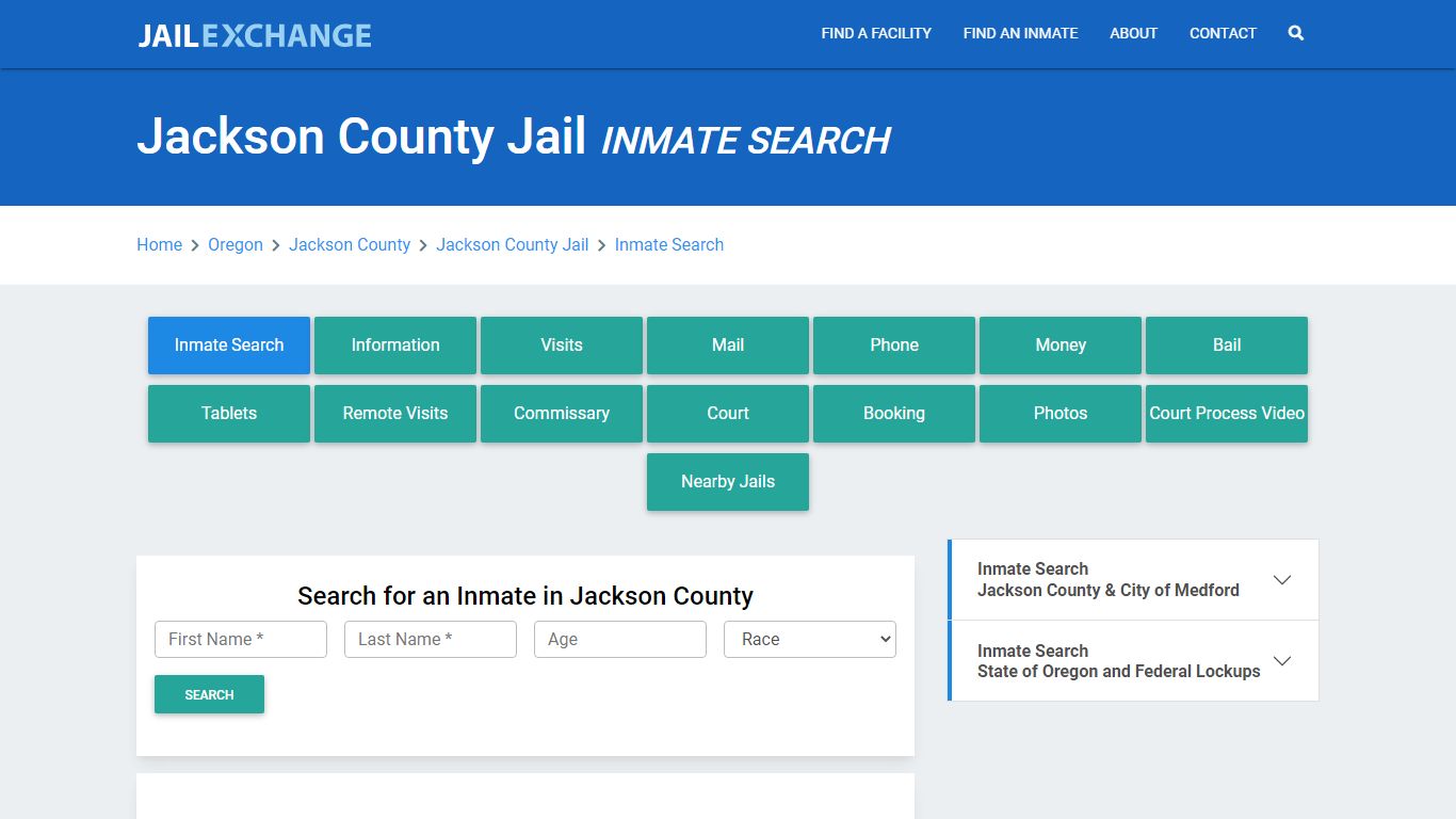 Jackson County Jail, OR Inmate Search: Roster & Mugshots